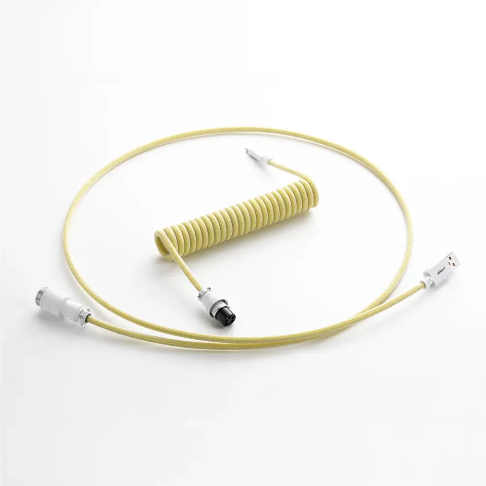 CableMod Pro coiled toetsenbordkabel 150cm lemon ice