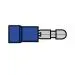 T.E.G. Fast-On Stekker Rond 4mm Blauw 100 Stuks