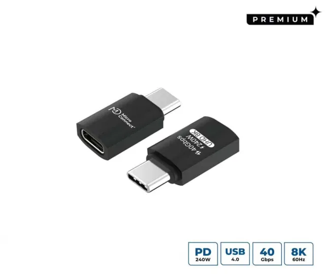 MicroConnect Premium USB4 Gen 3x2 USB-C adapter man-vrouw 240W