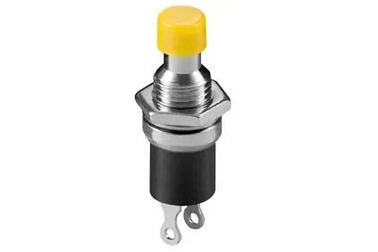 T.E.G. Drukschakelaar 1x maak geel 250V 0.5A