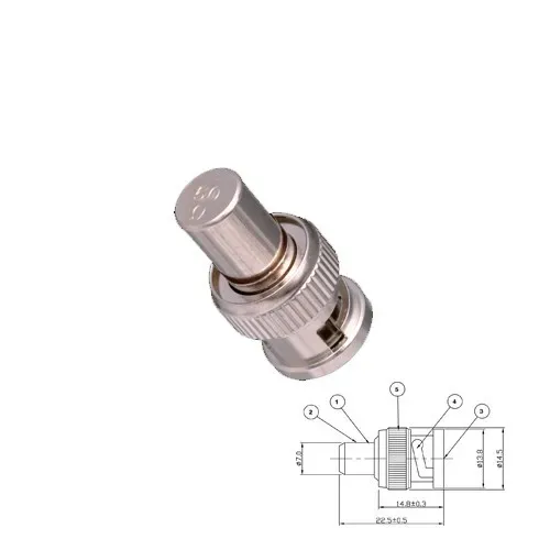 T.E.G. BNC terminator 50 Ohm male afsluitweerstand