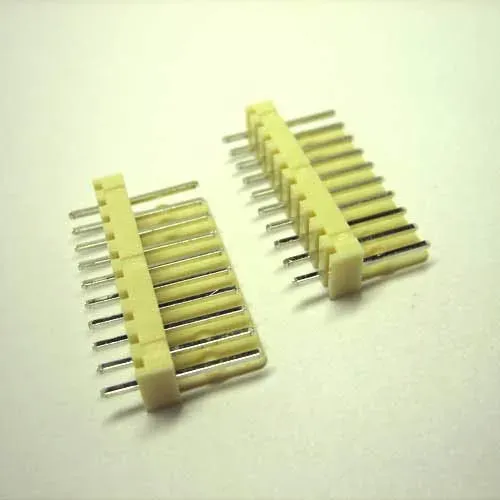 T.E.G. printconnector recht 10-polig male 25 stuks 2,54mm