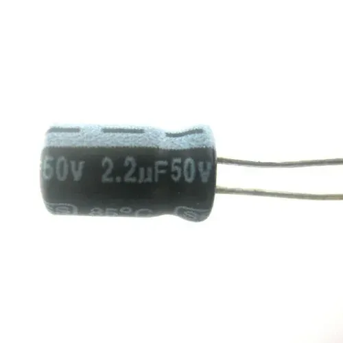 T.E.G. elco radiaal 2,2uF 50V staand
