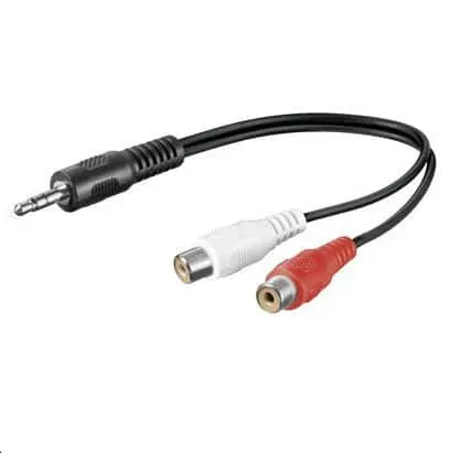 Microconnect audiokabel 3.5 mm naar RCA 0.2 m adapter