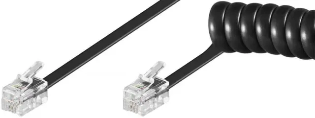 Microconnect RJ10 kabel RJ10-RJ10 2m zwart M/M 4P4C