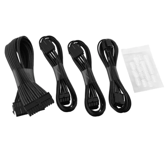 CableMod ModFlex Basic kabel extensionset zwart dual 6+2 pin