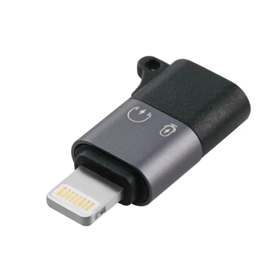 Microconnect MC-USBCLIGHT Lightning naar USB-C adapter zilver