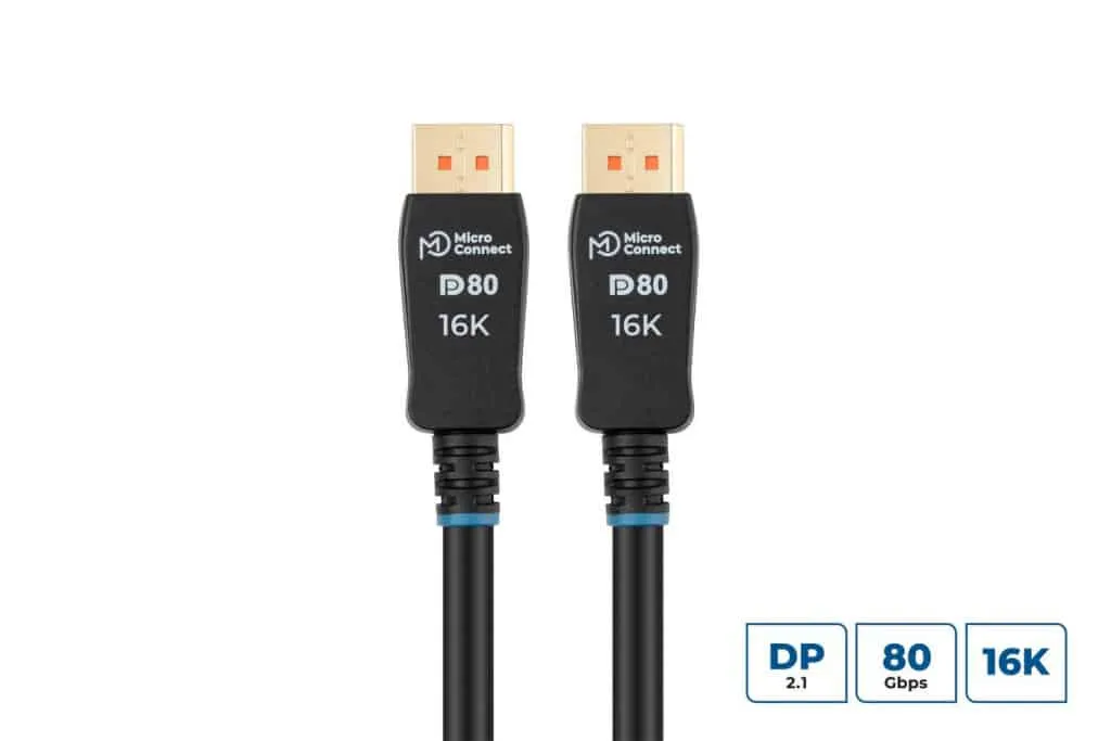 Microconnect DisplayPort 2.1 kabel 0.5m zwart 16K