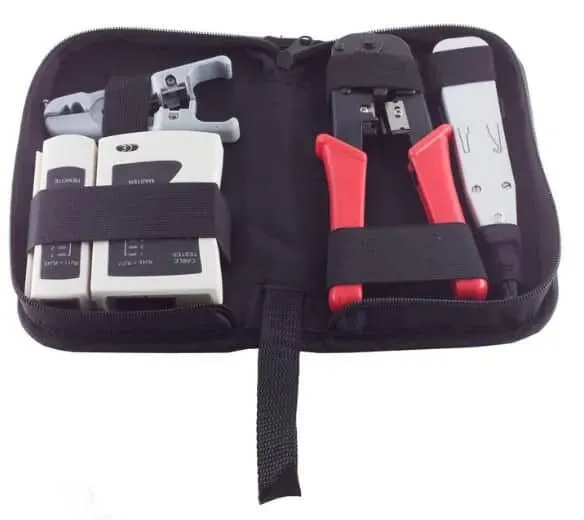 Microconnect netwerktester set 4-delig met tas RJ45