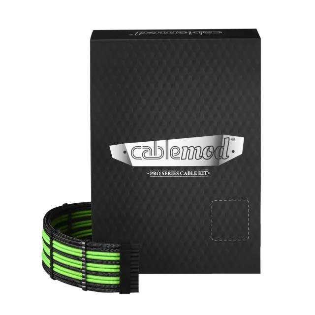 CableMod E-Series PRO ModMesh kabelset zwart-lichtgroen