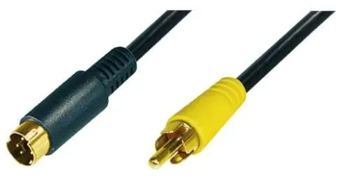 T.E.G. Cinch naar S-VHS verloopkabel 1,5m male