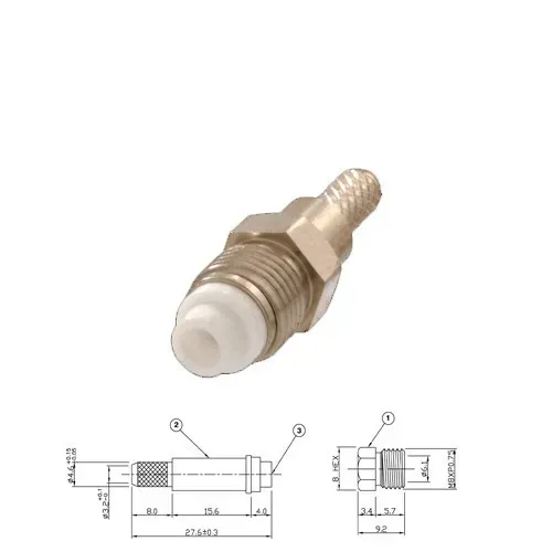 T.E.G. FME Crimp Plug Female RG58 verbindingsstekker