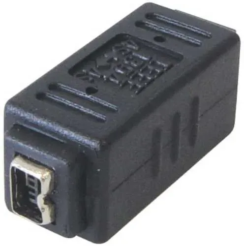 T.E.G. Firewire koppeling 4-pin female-female zwart