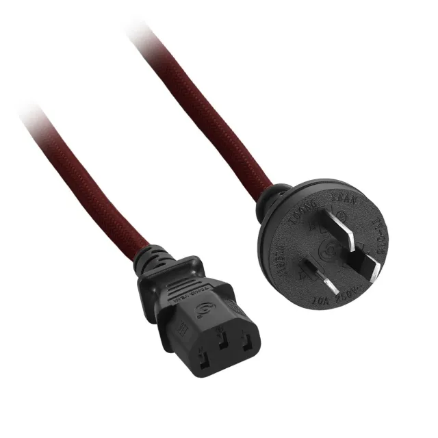 CableMod ModMesh stroomkabel C13 AU-stekker 2m bloedrood