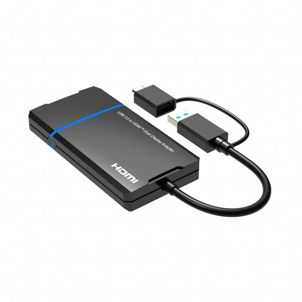 Microconnect USB naar HDMI splitter 2x HDMI 4K