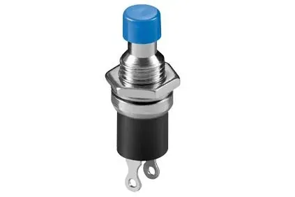 T.E.G. Drukschakelaar 1x maak blauw 250V 0,5A