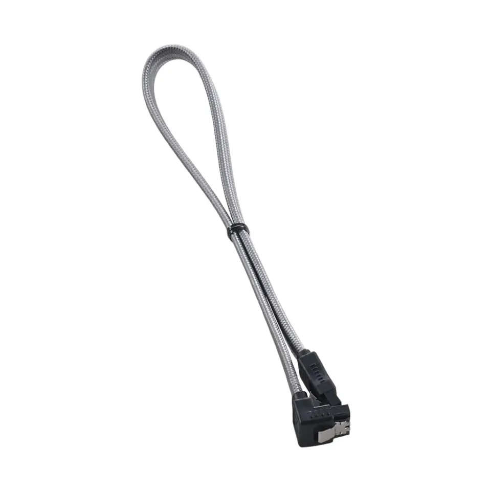 CableMod ModFlex Haakse SATA 3 Kabel 30cm Zilver