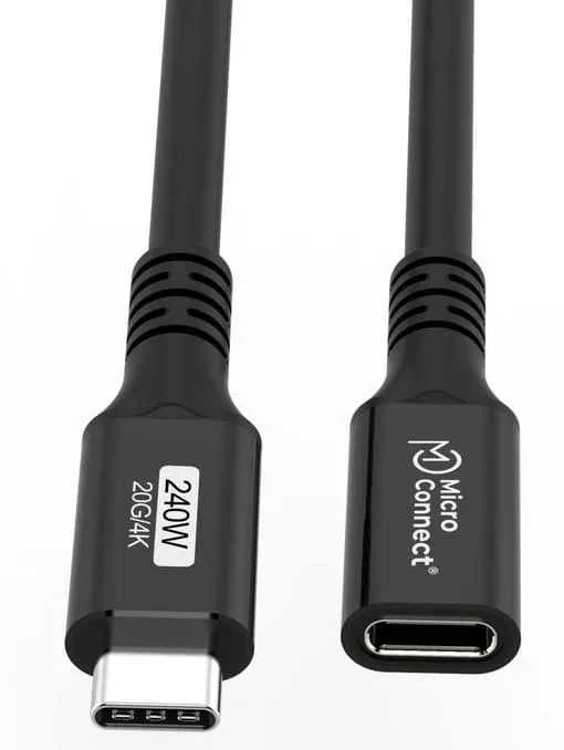 Microconnect Premium USB-C verlengkabel 0,15m 20Gbps 240W