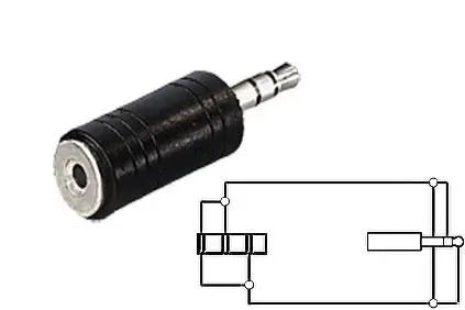 T.E.G. 2,5 naar 3,5 stereo verloopadapter male female
