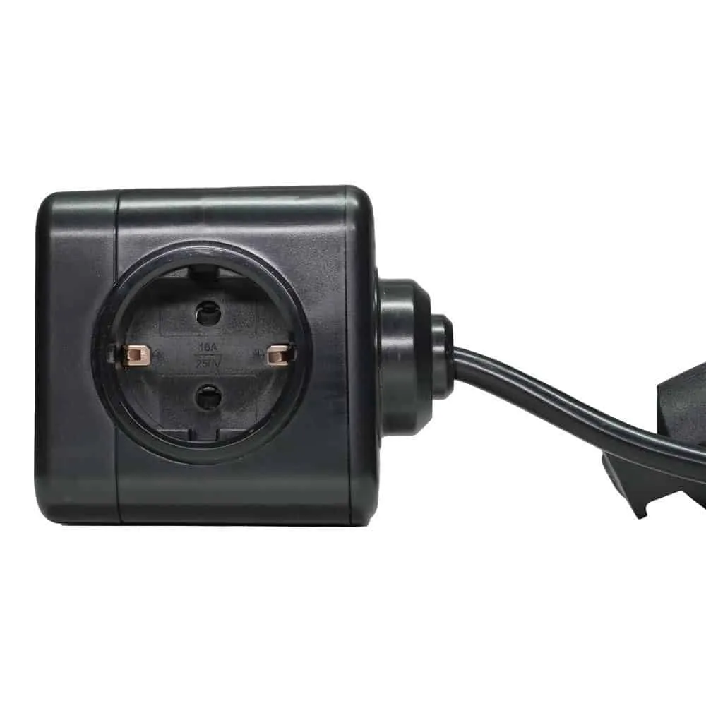 Microconnect Power Cube Duo USB stekkerdoos 3m zwart