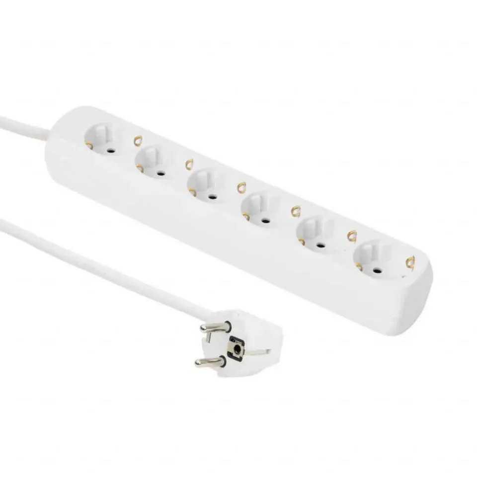 Microconnect GRU0063WA stekkerdoos 6-voudig 3m wit Schuko