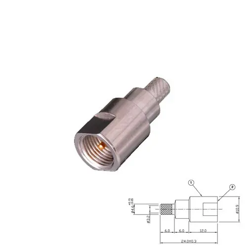 T.E.G. FME Crimp Plug male RG58 coaxstekker