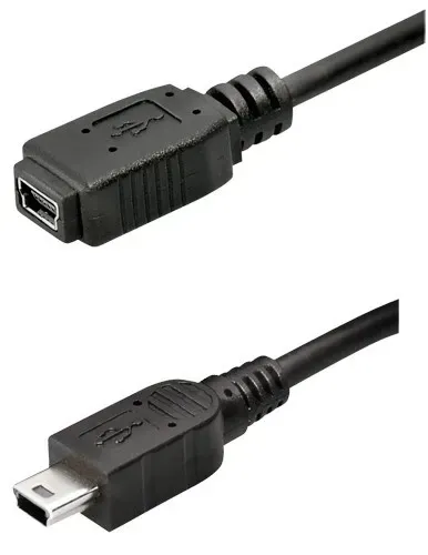 T.E.G. USB 2.0 Mini 5-pin verlengkabel 1.2m