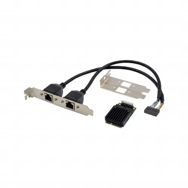 Microconnect I350-T2 netwerkkaart MiniPCIe dual RJ45 1G