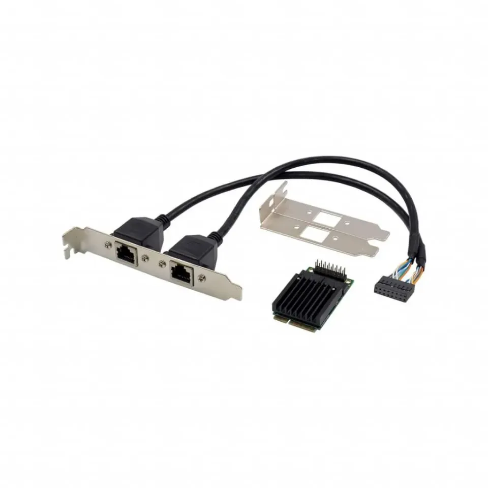 Microconnect I350-T2 netwerkkaart MiniPCIe dual RJ45 1G
