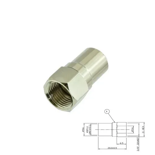 T.E.G. F Crimp Stekker Male CT125