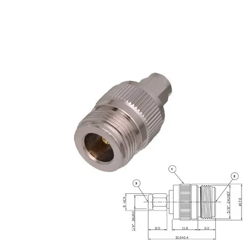 T.E.G. SMA N M/F verloopadapter coax
