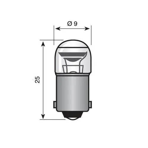 T.E.G. BA9S neonlampje 240V reflector 1,5mA