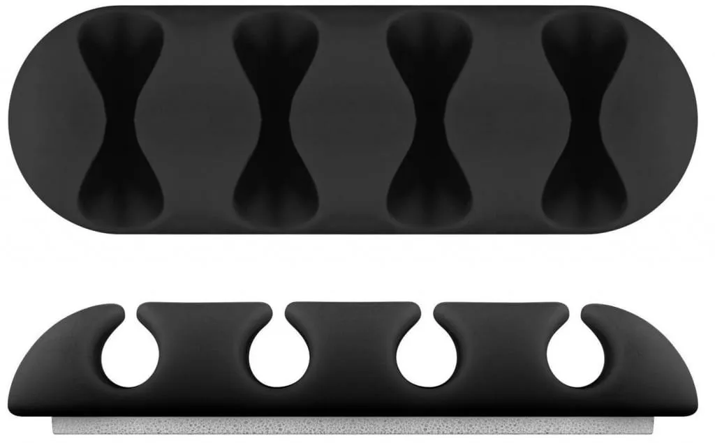 Microconnect Cablemana-16 kabelhouder 4-slot zwart 2 stuks
