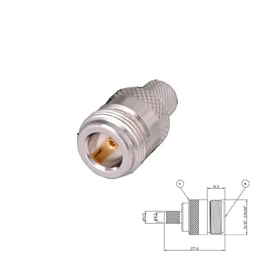 T.E.G. N crimp plug female RG59-62 coaxconnector