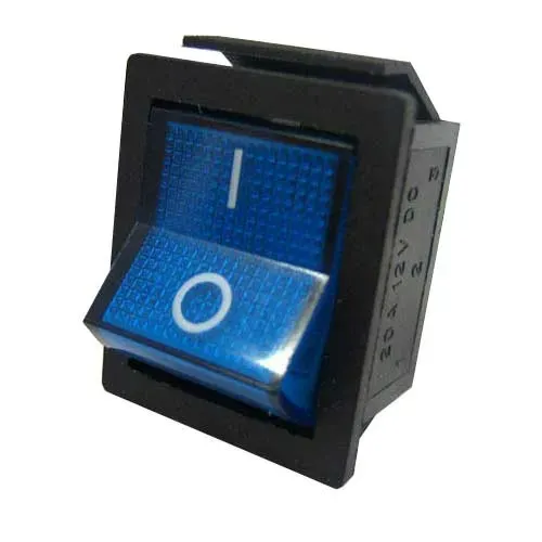 T.E.G. Wipschakelaar inbouw blauw 2x aan/uit 250V