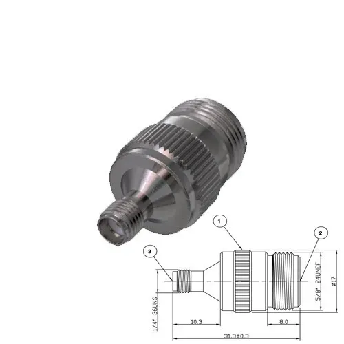 T.E.G. SMA-N verloopadapter F/F coax