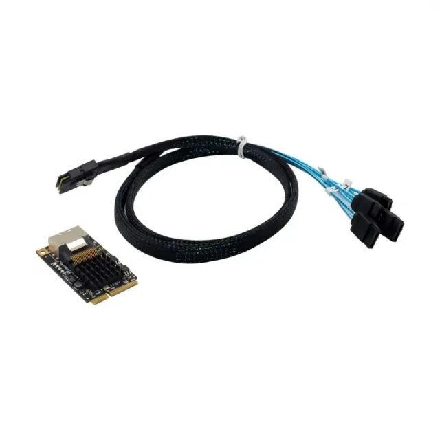 Microconnect MINIPCIE Marvell 88SE9215 uitbreidingskaart SAS