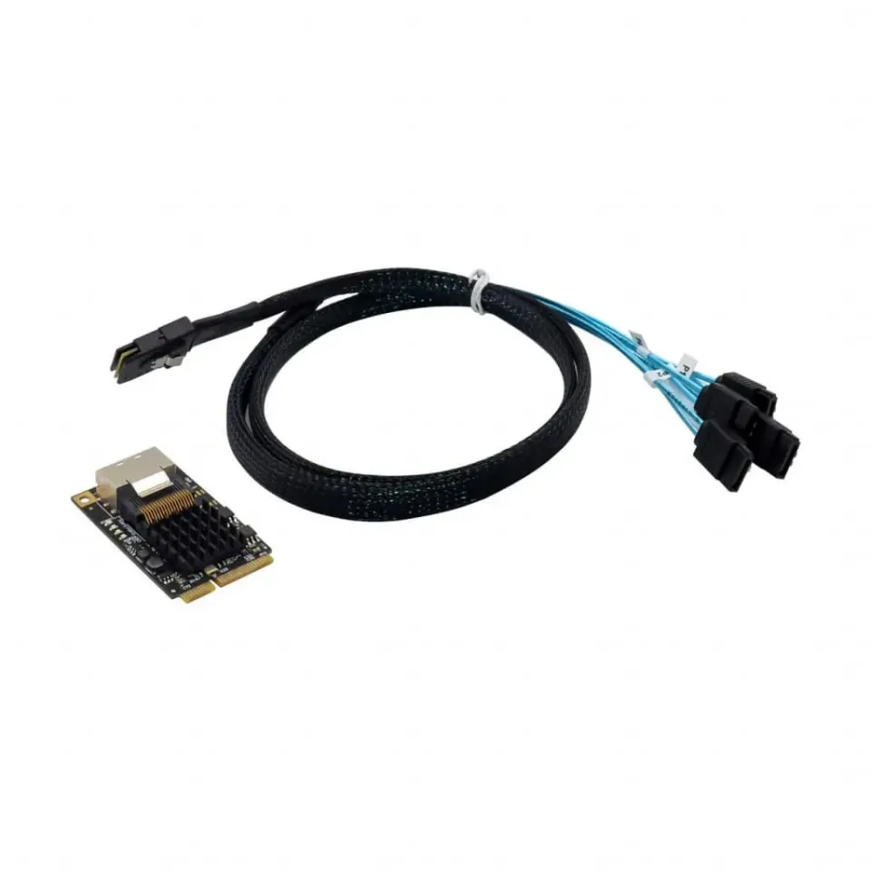 Microconnect MINIPCIE Marvell 88SE9215 uitbreidingskaart SAS