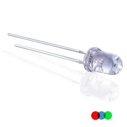 T.E.G. LED RGB 5mm 2-draads knipper 3-10V 5 stuks