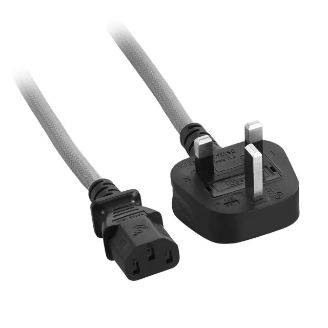 CableMod ModMesh stroomkabel C13 UK 2m zilver