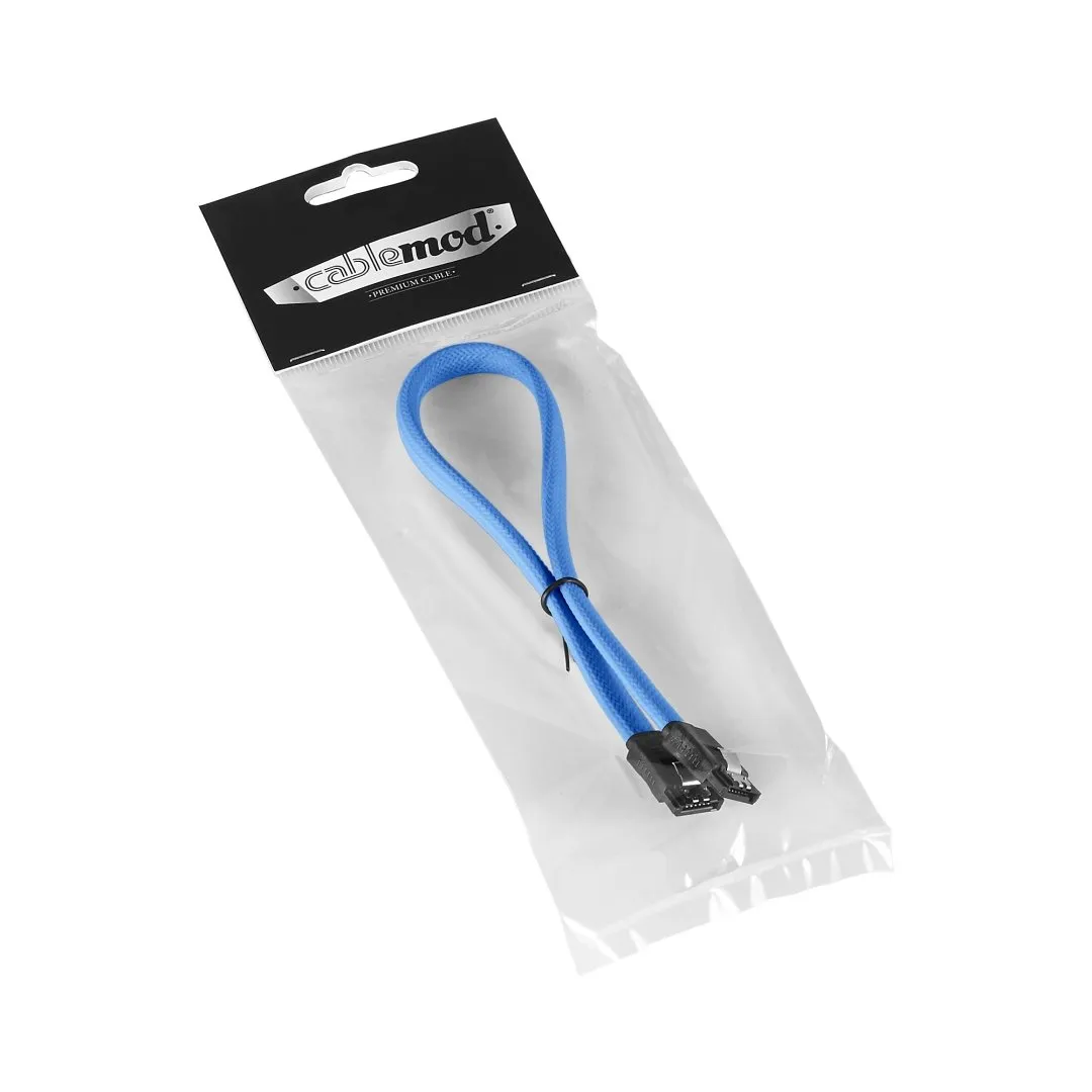 CableMod ModMesh SATA 3 kabel 30cm lichtblauw