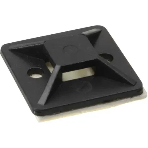 T.E.G. Plakvoet 30x30mm zwart voor bundelband 10 stuks