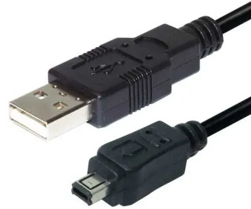 T.E.G. USB-A naar mini-USB kabel 2 m zwart 4-pin