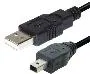 T.E.G. USB 2.0 A naar mini-USB kabel 1,8m zwart