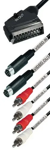 T.E.G. Scart verloopkabel 2m naar S-VHS cinch male