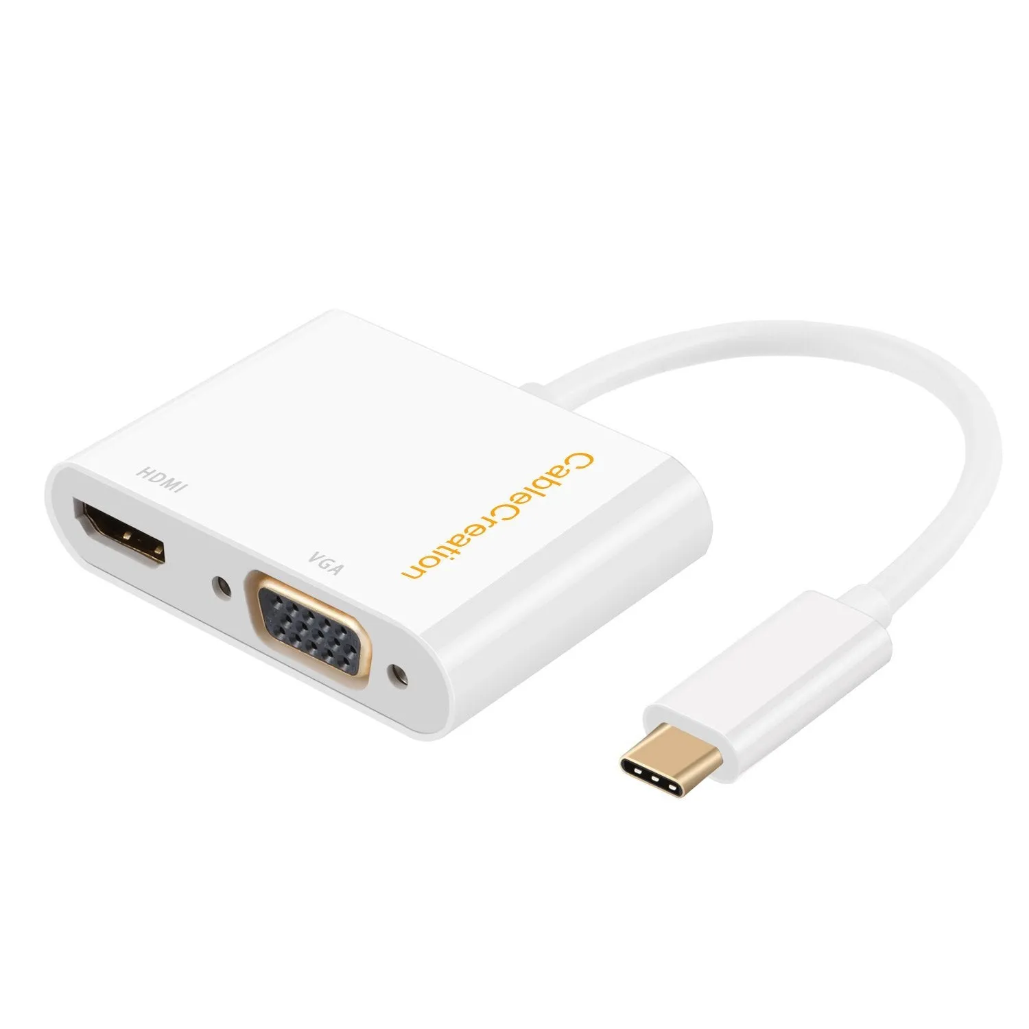 CableCreation USB-C naar HDMI VGA adapter zwart 4K