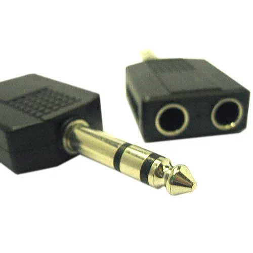T.E.G. 6.3 stereo verloopadapter 2x female-male stereo