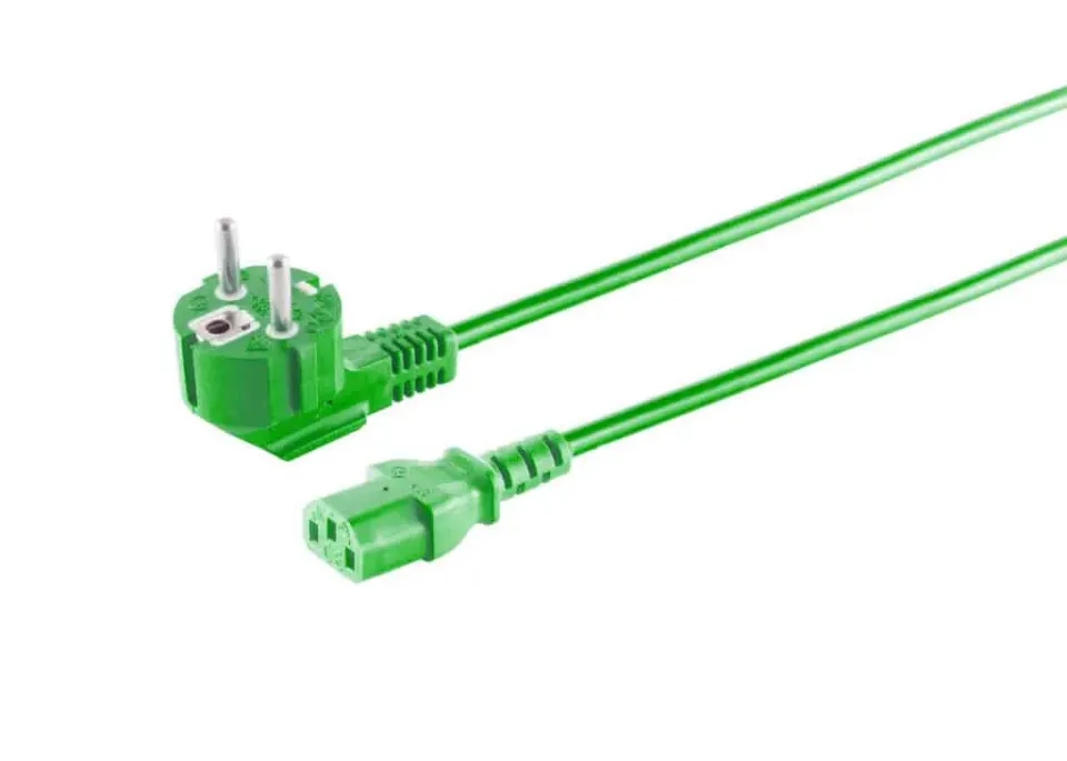 Microconnect netsnoer schuko haaks – C13 5m groen