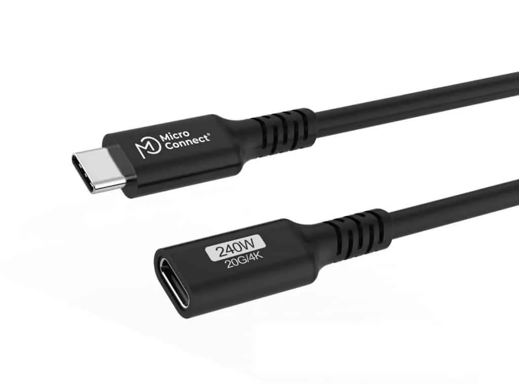 Microconnect Premium USB-C verlengkabel 0,15m 20Gbps 240W