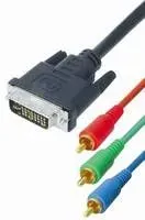 T.E.G. DVI verloopkabel DVI 24+5 naar 3x cinch 10m